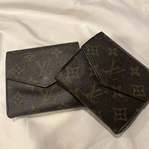 Louis Vuitton Brown and Tan Monogram Wallet Duo